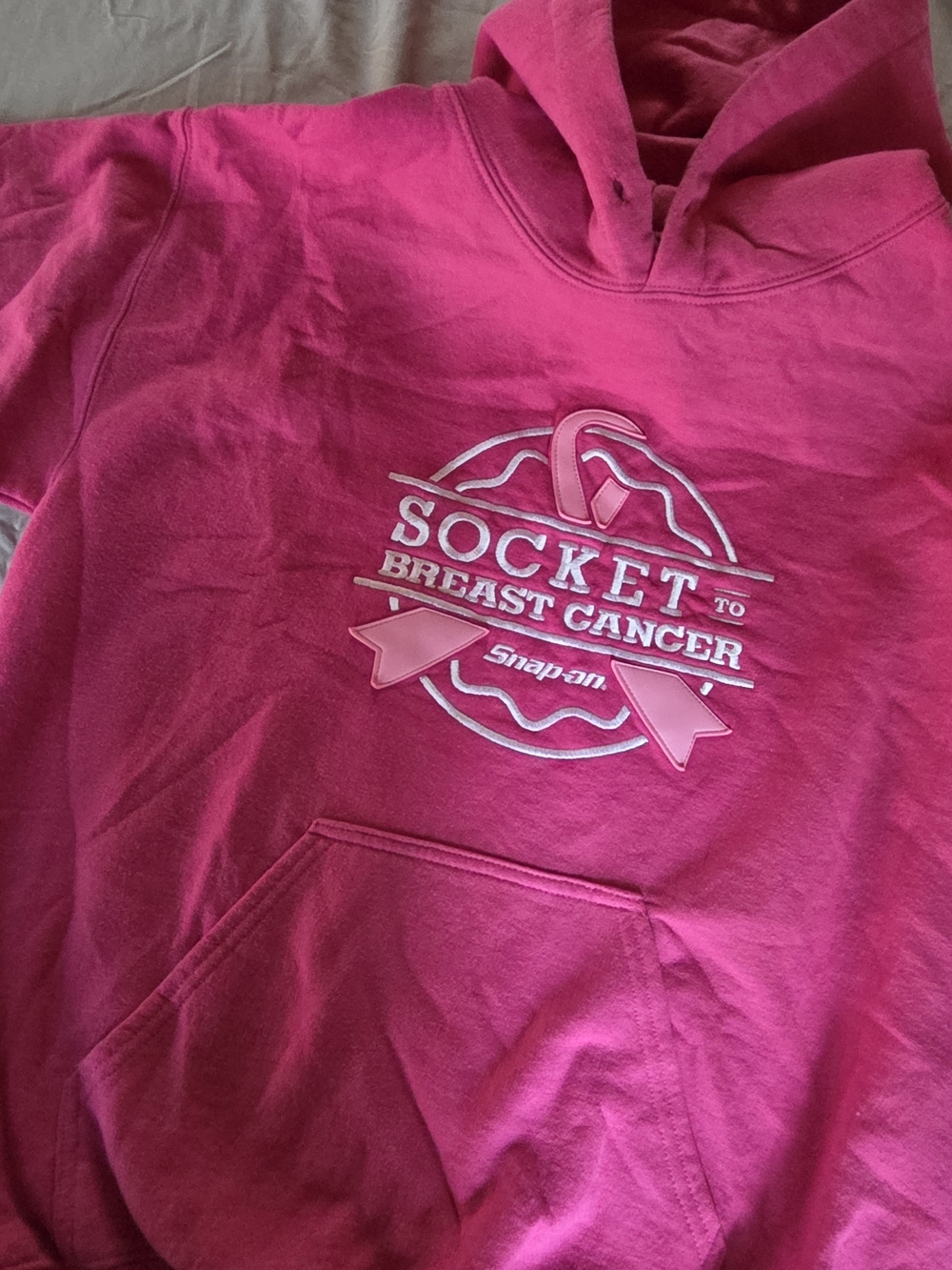Snap-On Pink Breast Cancer Awareness Hoodie 🩷